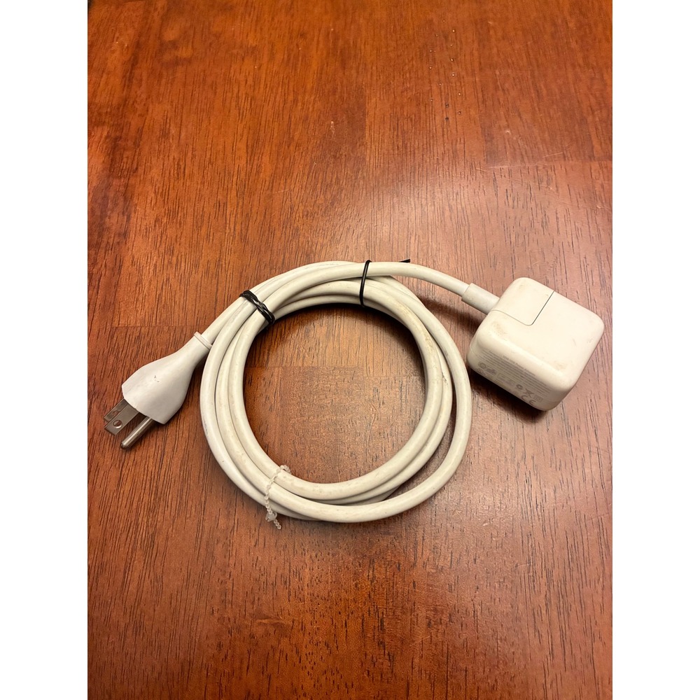 Apple 10W USB‎ Power Adapter A1357 with Long AC Power Cord Wall Charger White